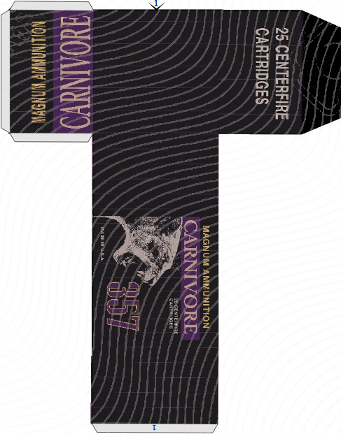 Resident Evil 2 & 3 .357 Carnivore Box Cutout Printable File