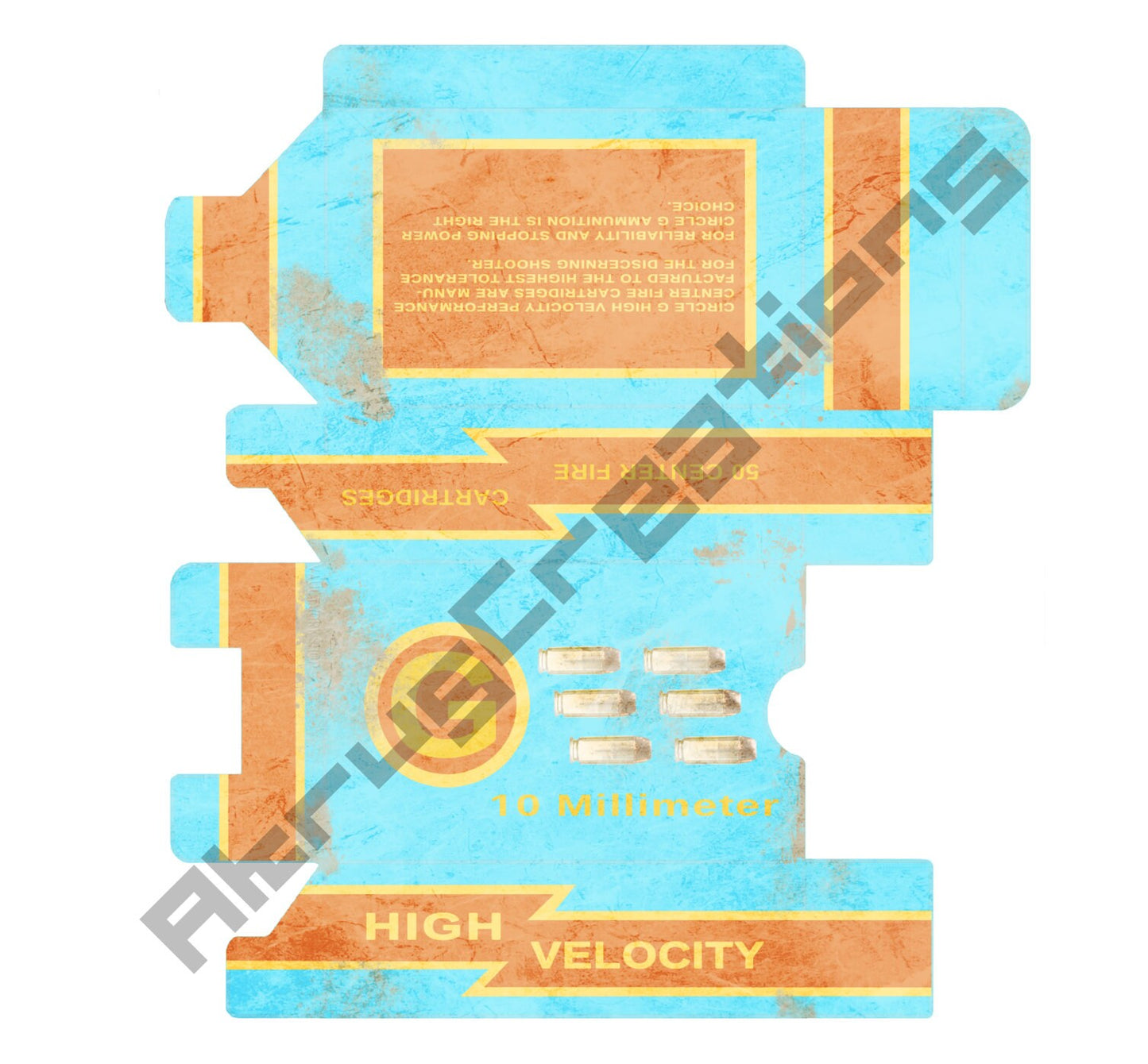 Wasteland Ammo Box Papercraft Prints FO4