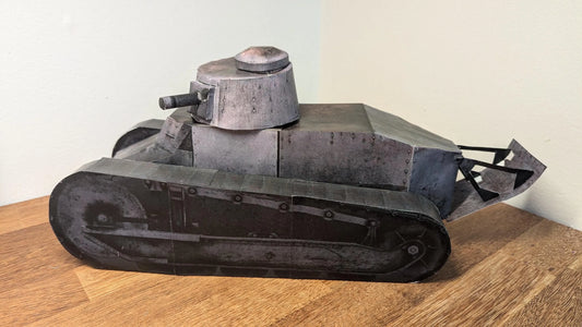 FT-17 Light Tank Printable Papercraft 1/15th Scale