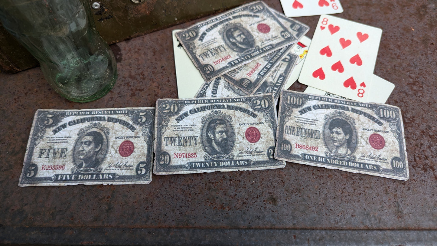 FNV NCR Dollars Printable Papercrafts