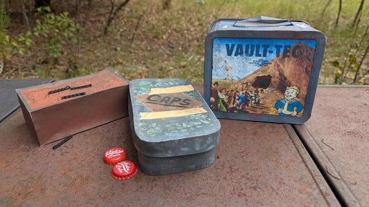 Wastelander Props Papercraft Files | Vault Tec Lunchbox, Bobby Pin Box, Caps Stash