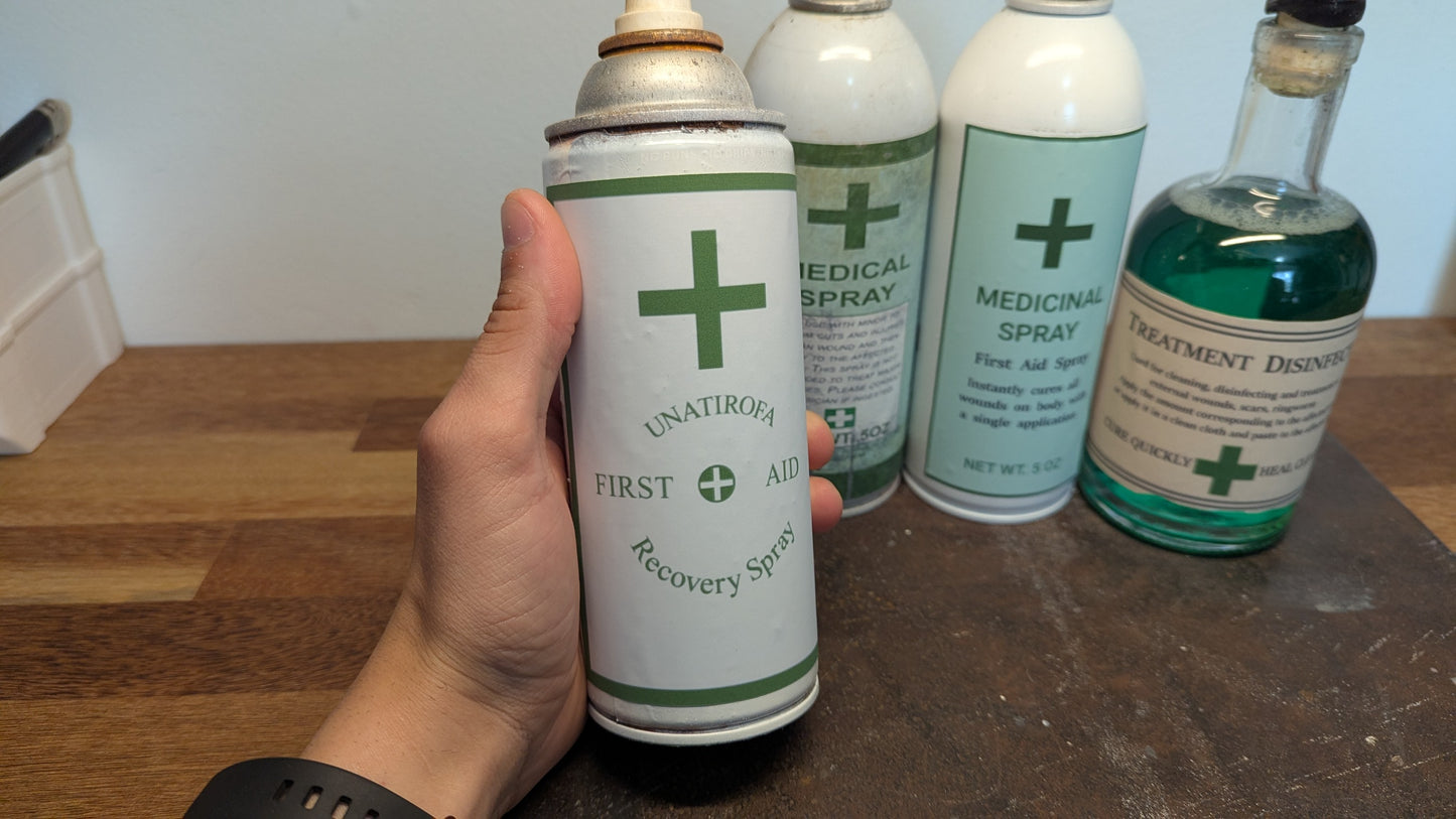 RE Aid Spray & RE8 Aid Vial Printable Labels
