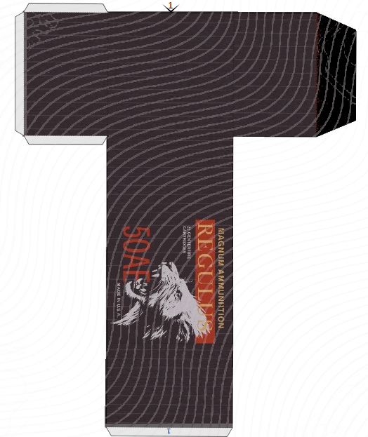 Resident Evil 2 & 3 50 AE Ammo Box Cutout Printable File