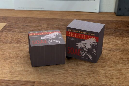 Resident Evil 2 & 3 50 AE Ammo Box Cutout Printable File