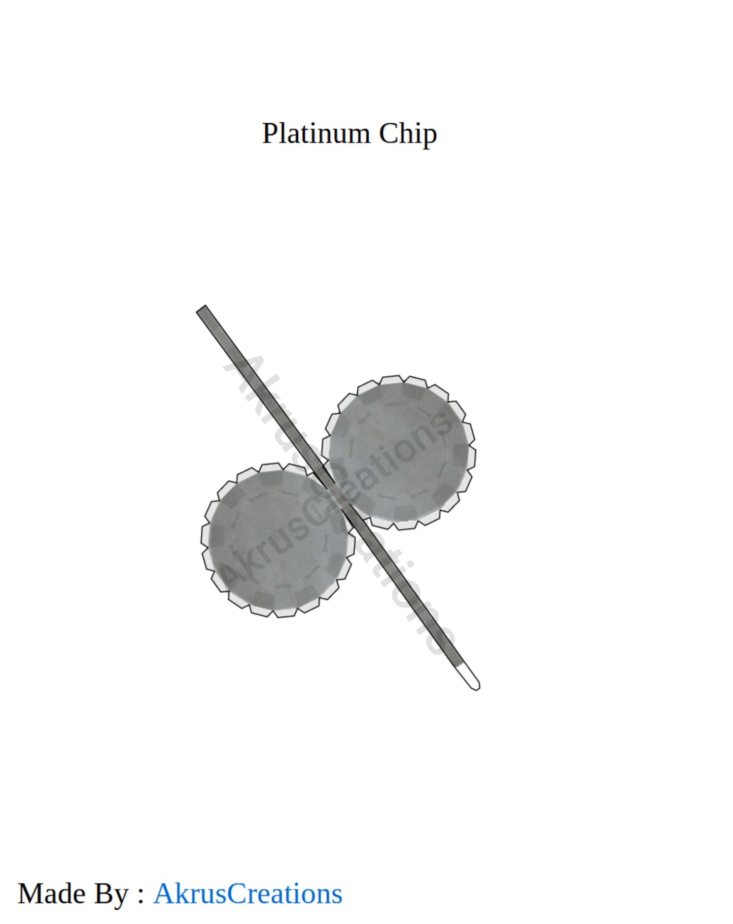 FNV Platinum Chip Paper Craft