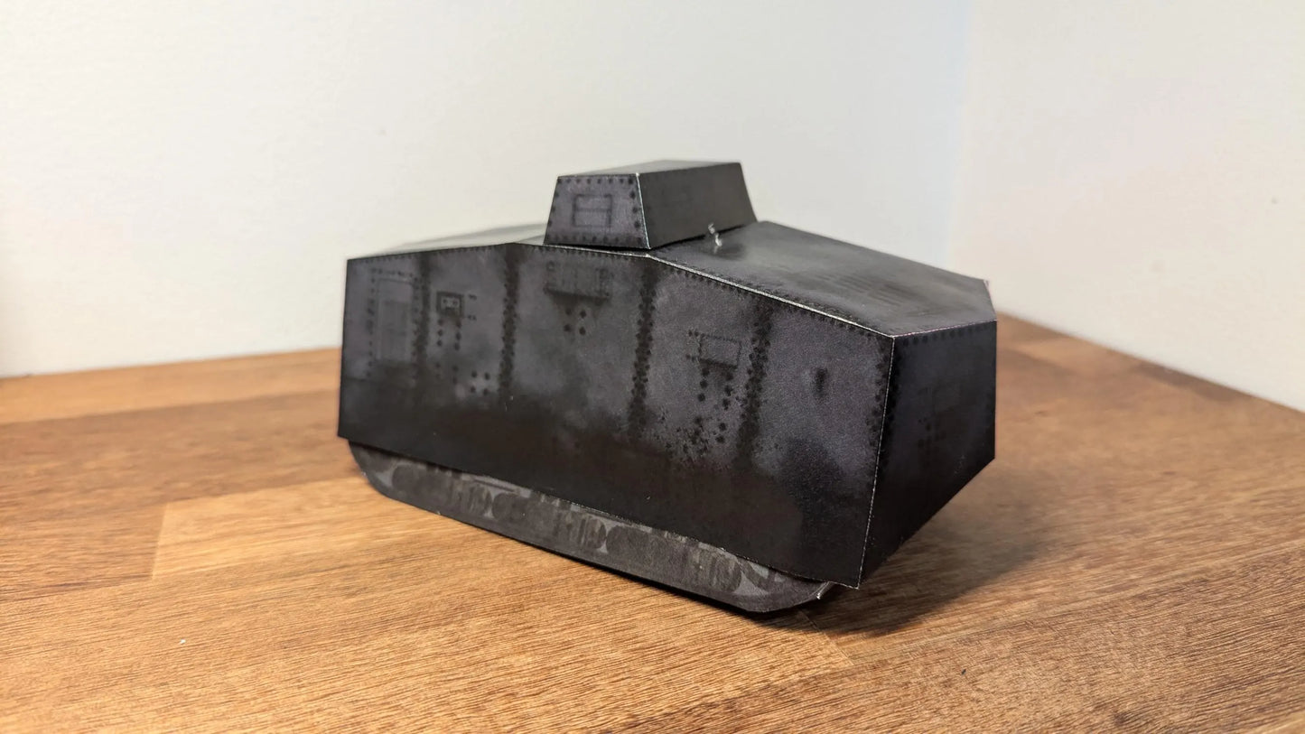 A7V German WWI Tank 1/34th Scale Replica Papercraft Print