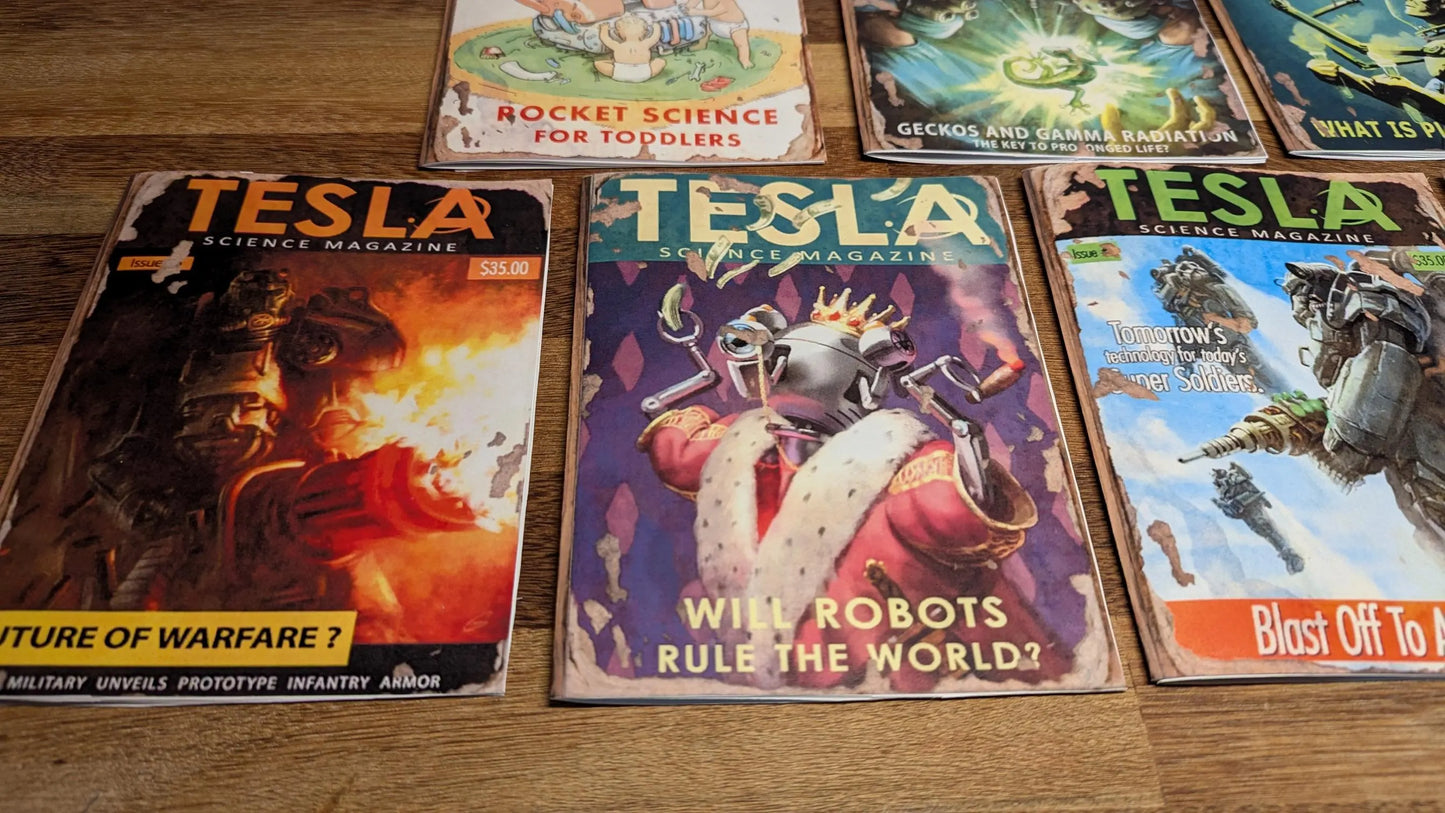 Wasteland Tesla Science Magazines Printable Files