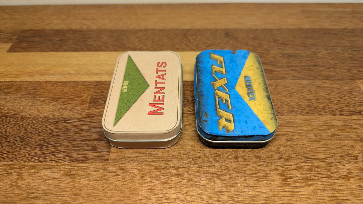 Wasteland Mentats and Fixer Altoid Tin Sticker Printable File