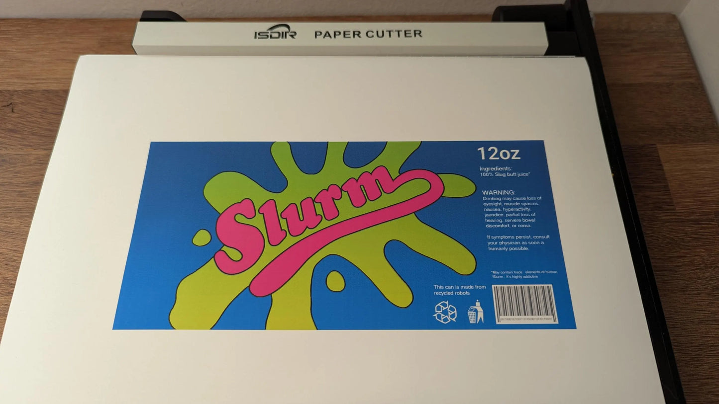 Unofficial Slurm Can Label From Futurama