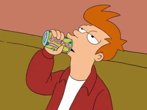 Unofficial Slurm Can Label From Futurama
